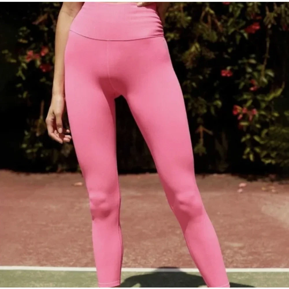 Free People Movement High-Rise 7/8 Length Good Karma Leggings Tropical Pink - Picture 2 of 7